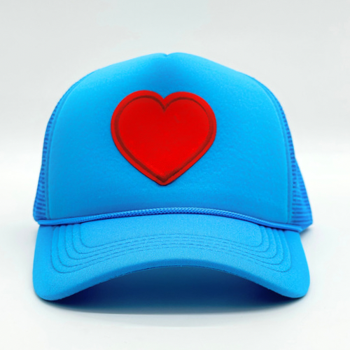 Electric Blue Heart Hat